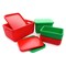 Miniature Storage Containers for 1:12 Scale Dollhouses, 4 pc, Christmas Colors Tote Boxes, Adorabilities